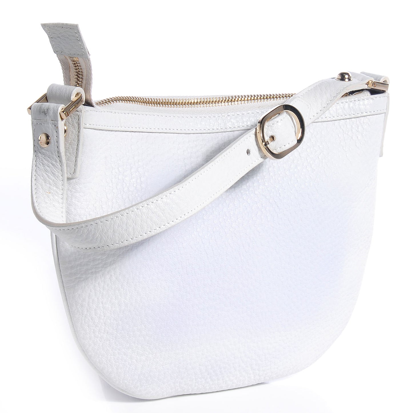 Leather Small Blondie Hobo White