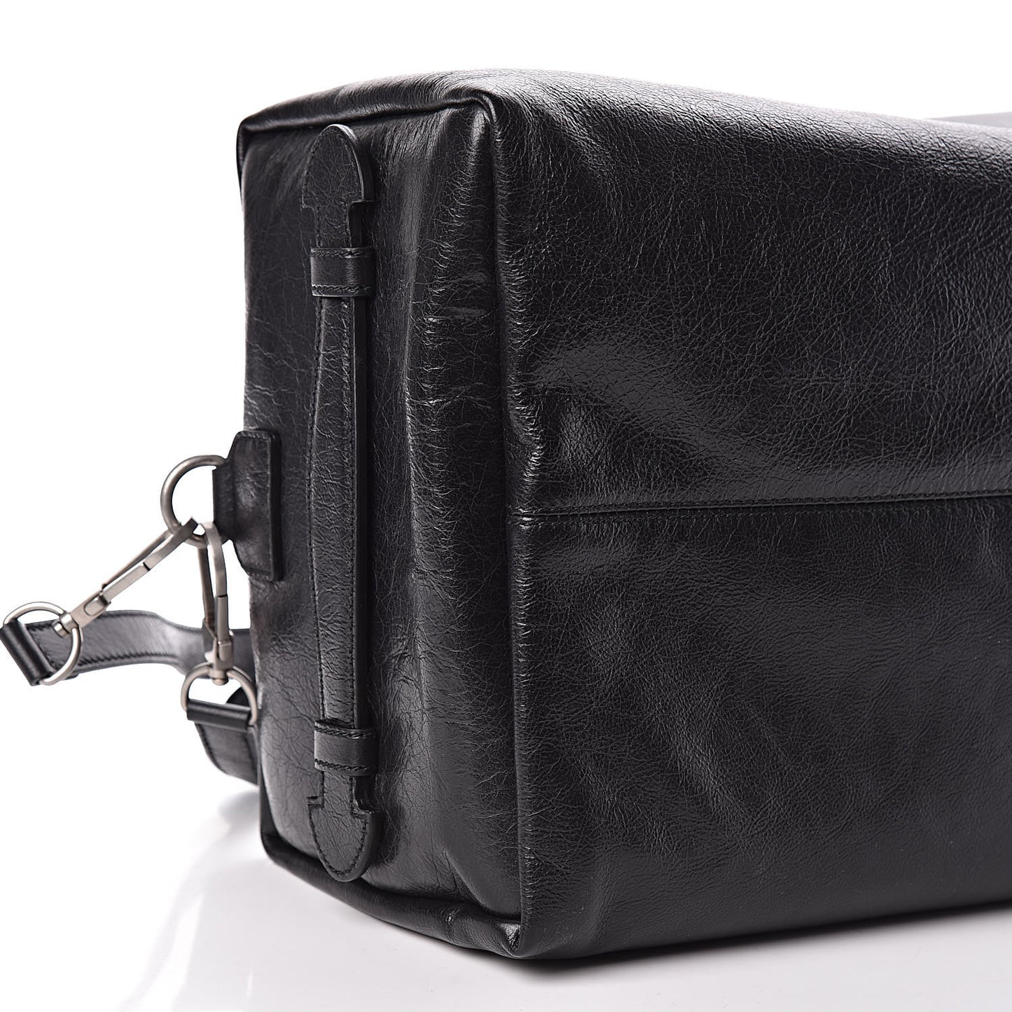 Fluffy Calfskin Morpheus Convertible Backpack Black