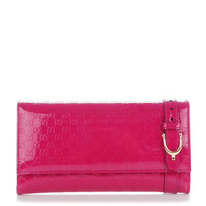 Gucci Patent Microguccissima Nice Wallet Bright Bouganville 1 of 9