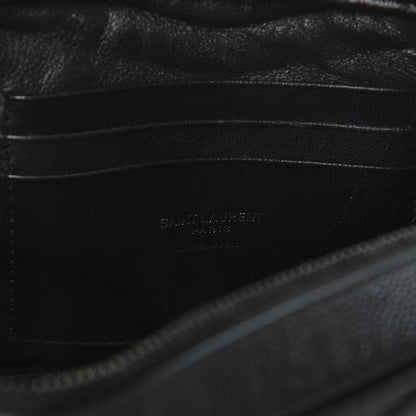 Saint Laurent Grain De Poudre Matelasse Monogram Mini Lou Camera Bag Black 7 of 10