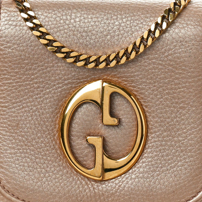 Gucci Pebbled Calfskin Small 1973 Chain Shoulder Bag Champagne 8 of 12