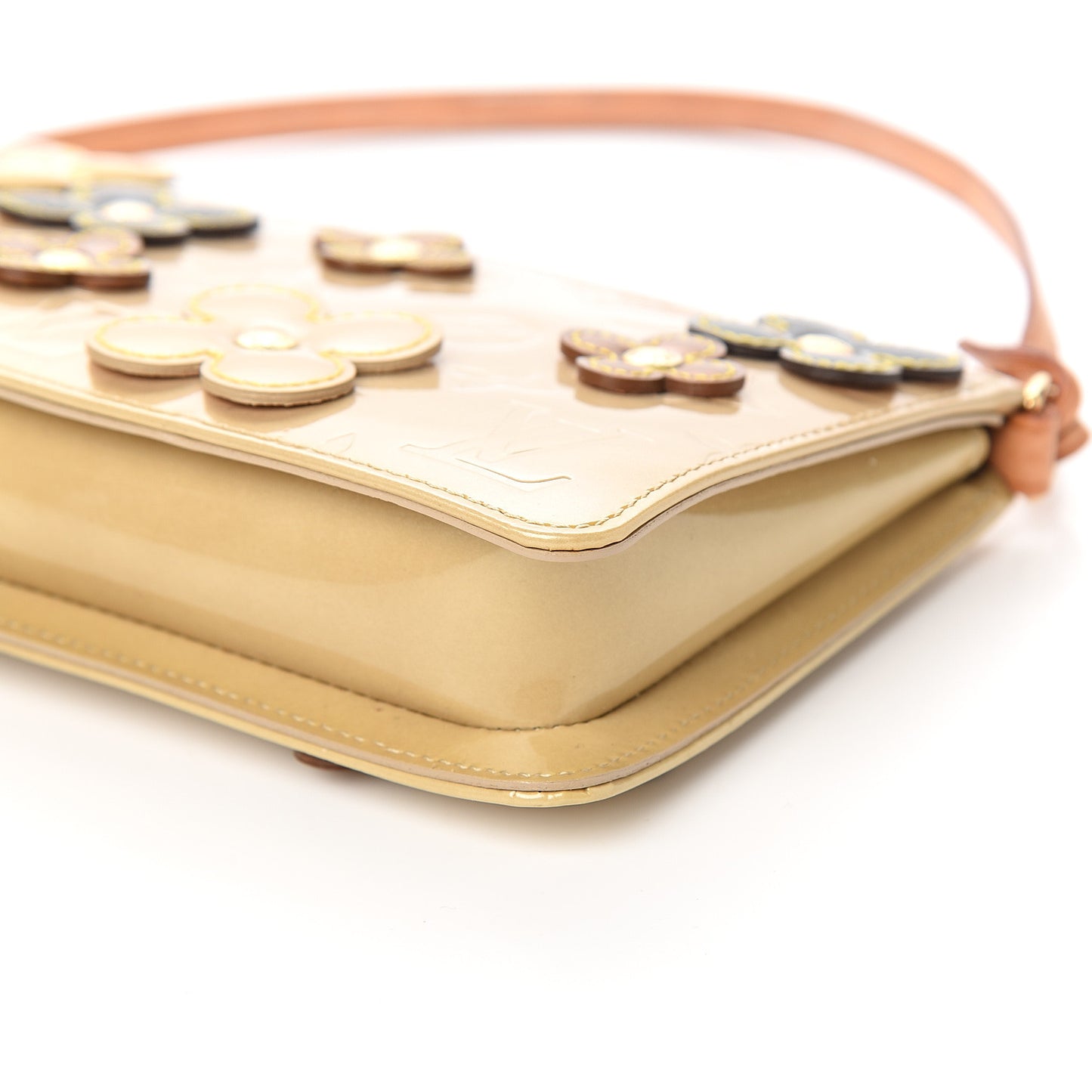 Vernis Lexington Fleurs Pochette Beige