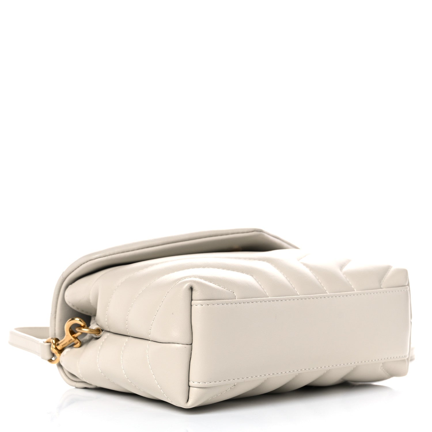 Saint Laurent Calfskin Y Quilted Monogram Toy Loulou Crossbody Bag Ivory 4 of 13