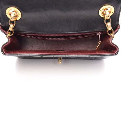 Chanel Lambskin Horizontal Vertical Quilted Small Single Flap Black 5 of 15