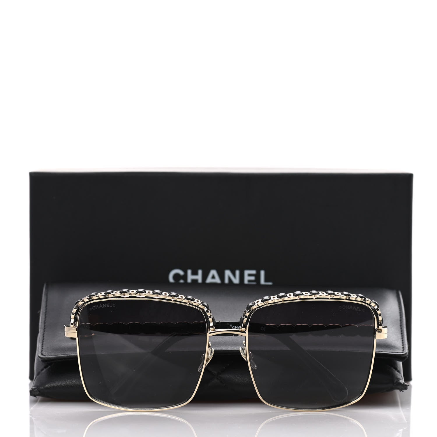 Chanel Metal Square Chain Sunglasses 71369 Grey 8 of 8
