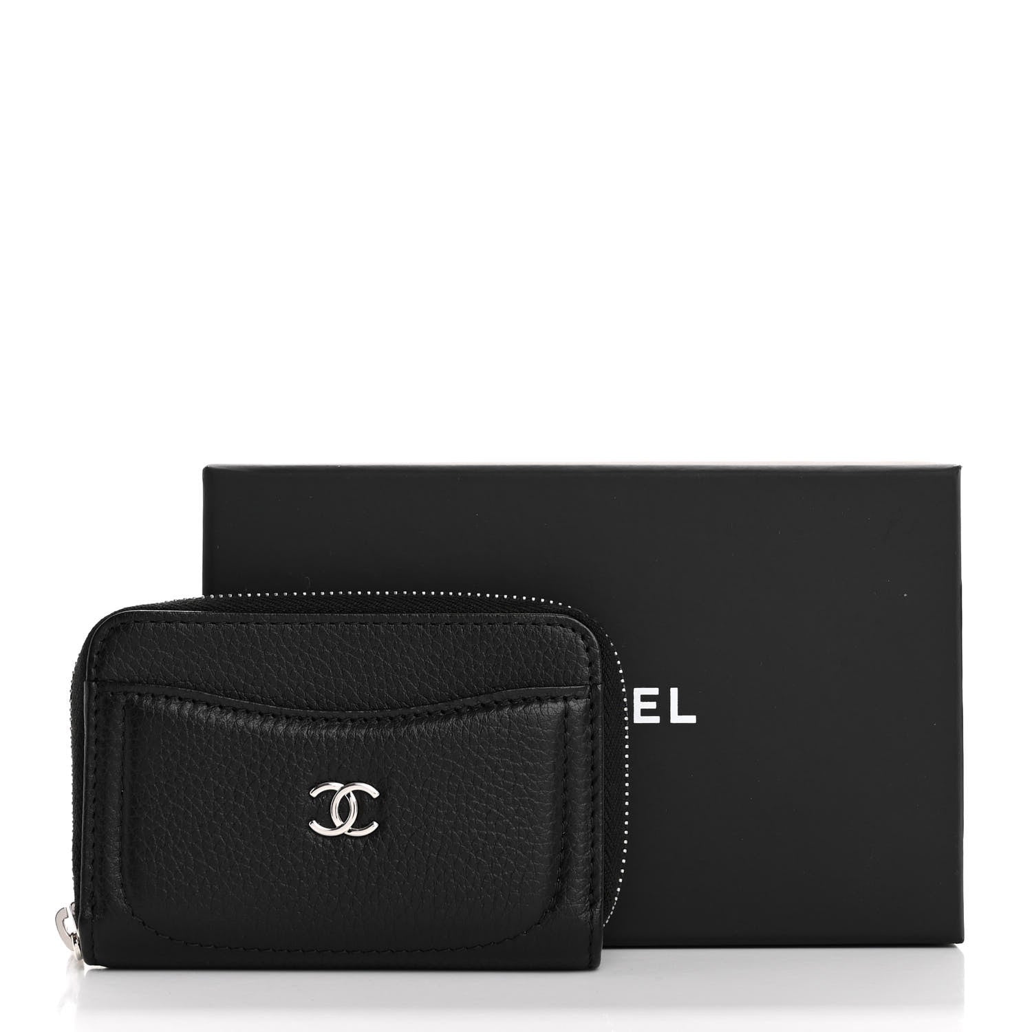 Chanel Grained Calfskin Neo Executive Zip Coin Purse Black 11 of 11