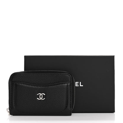 Chanel Grained Calfskin Neo Executive Zip Coin Purse Black 11 of 11