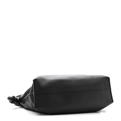 Loewe Nappa Calfskin Medium Flamenco Knot Clutch Black 4 of 9