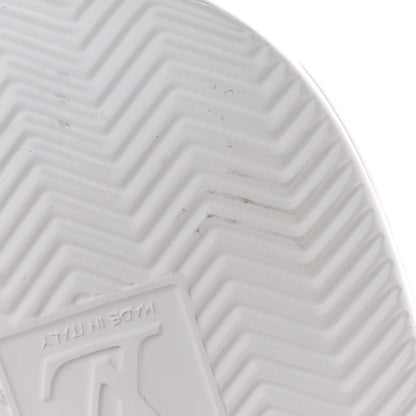 Louis Vuitton Calfskin Monogram Beverly Hills Sneakers 9 White Blue 16 of 21