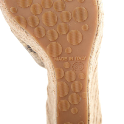 Jimmy Choo Python Phyllis Espadrille Wedges 36 Natural 8 of 14