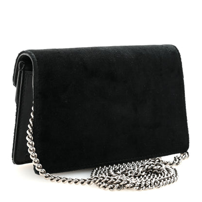 Gucci Velvet Super Mini Dionysus Shoulder Bag Black 3 of 9