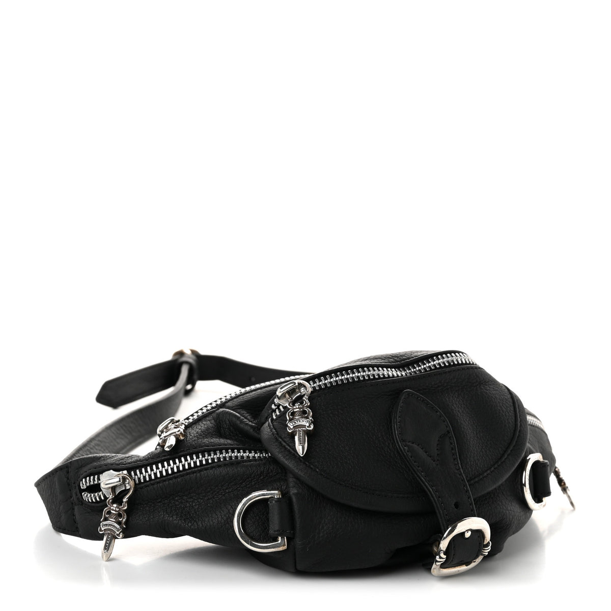 Chrome Hearts Grained Calfskin Snat Pack Gunslinger Waist Bag Black 3 of 8