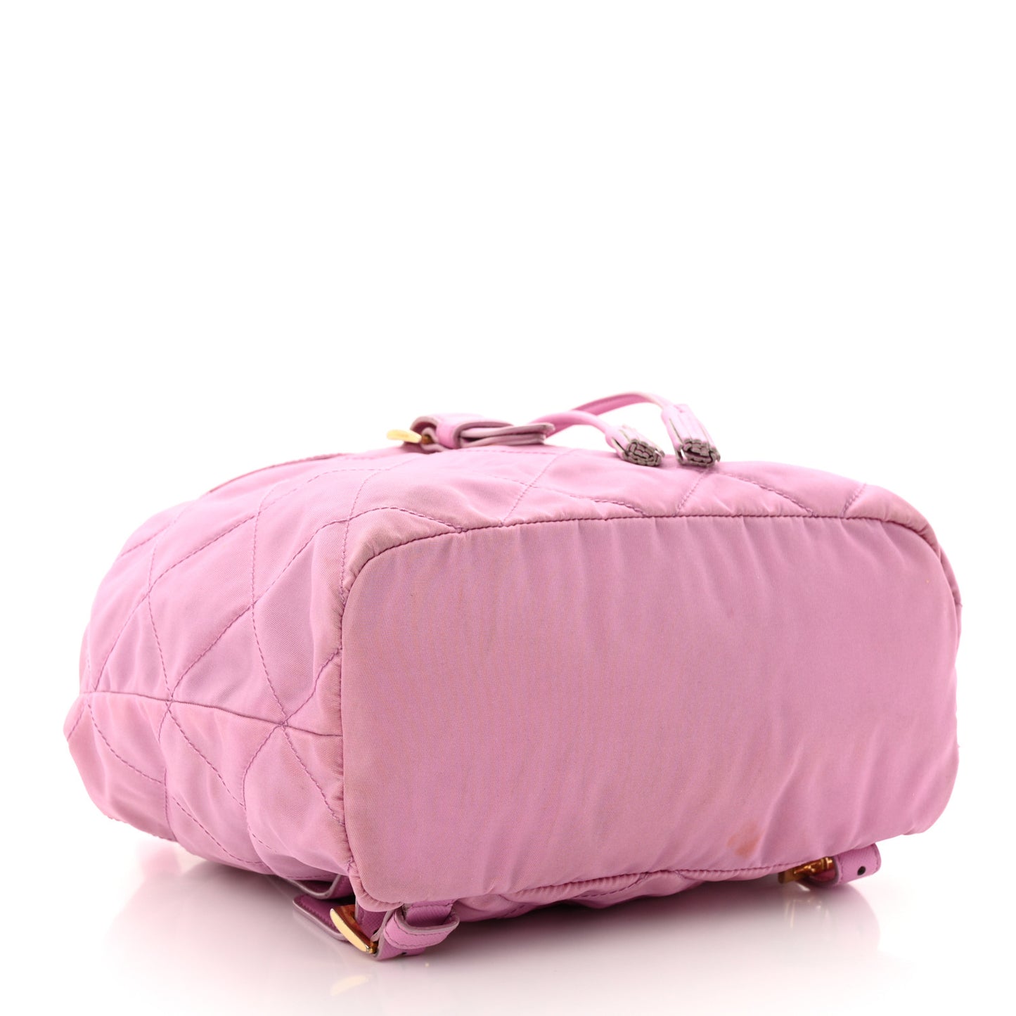 Tessuto Nylon Vela Quilted Cinch Backpack Pink