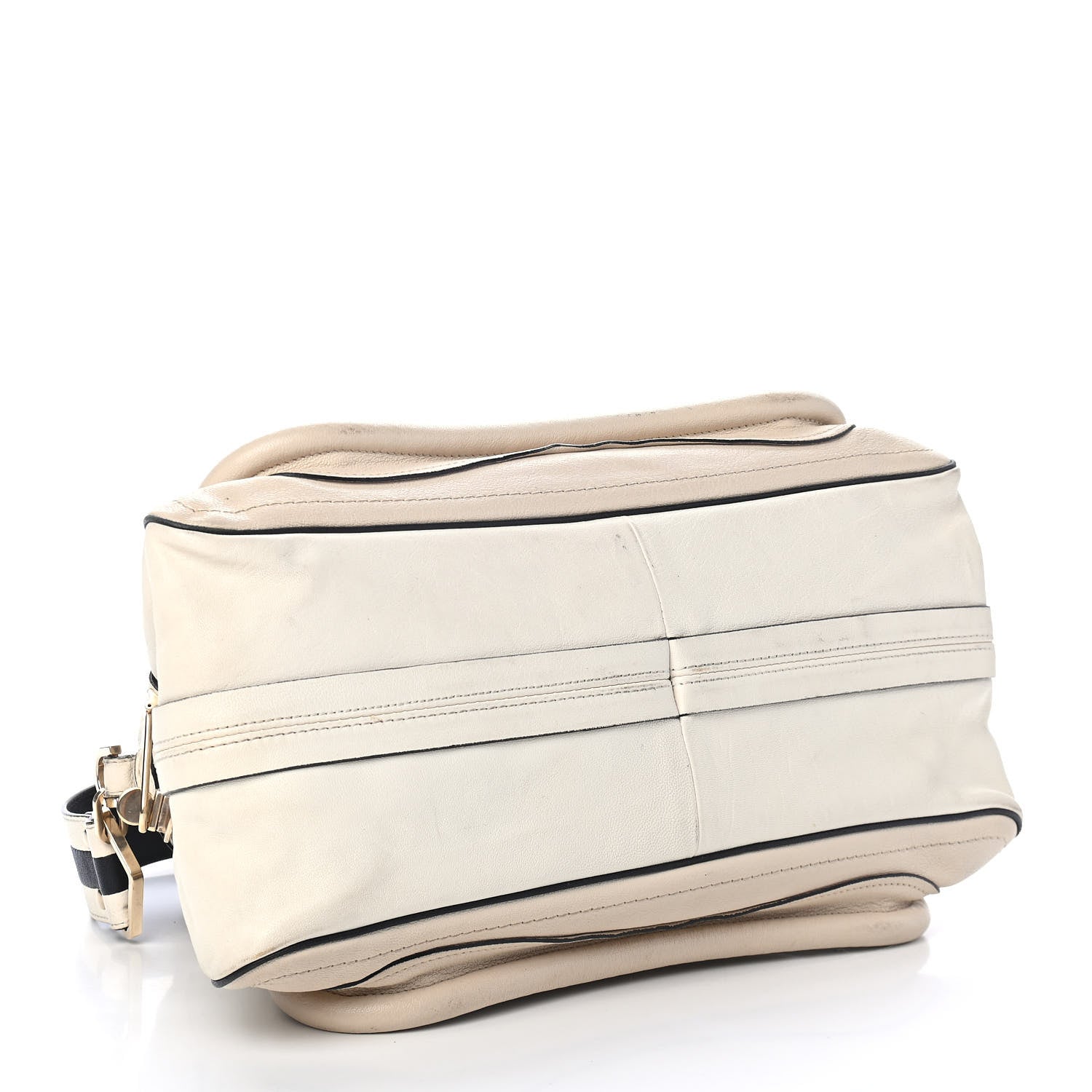 Chloe Calfskin Medium Military Paraty Black White 3 of 5