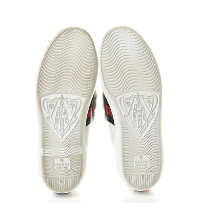 Gucci Calfskin Ayers Web Panther Embroidered Womens Ace Sneakers 36 White 6 of 10
