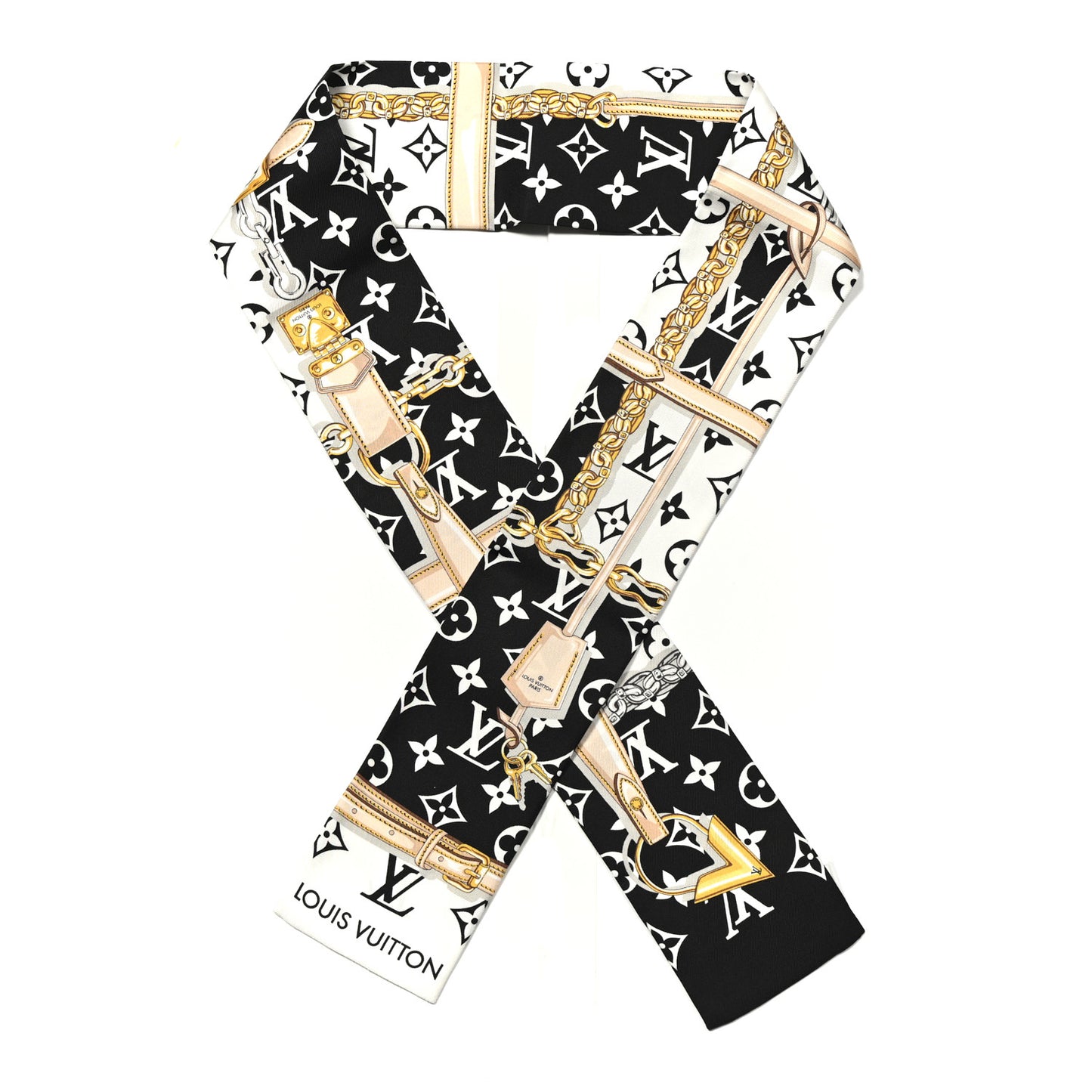 Silk Monogram Confidential Bandeau Black