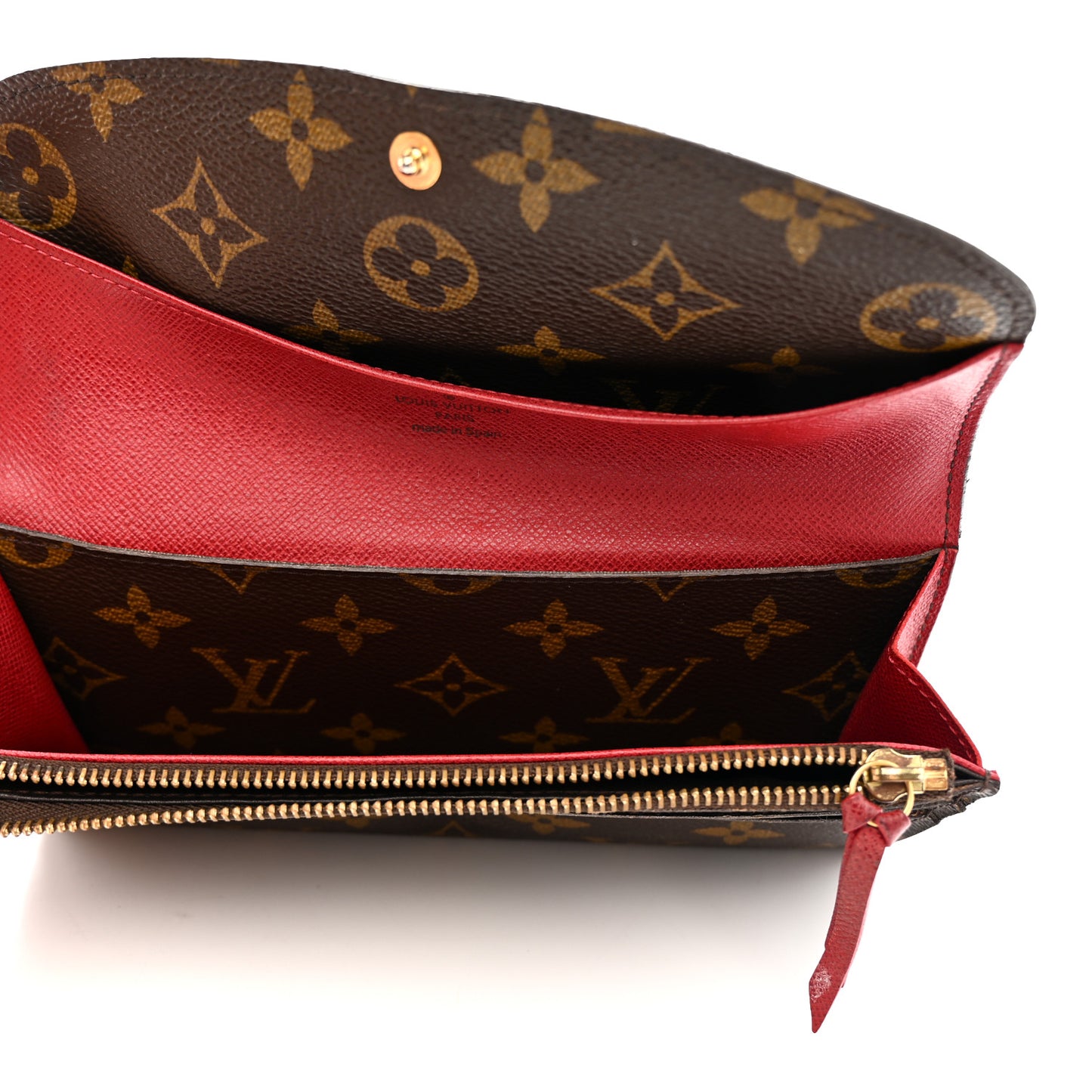 Monogram Emilie Wallet Red