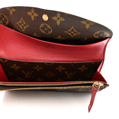 Louis Vuitton Monogram Emilie Wallet Red 5 of 14