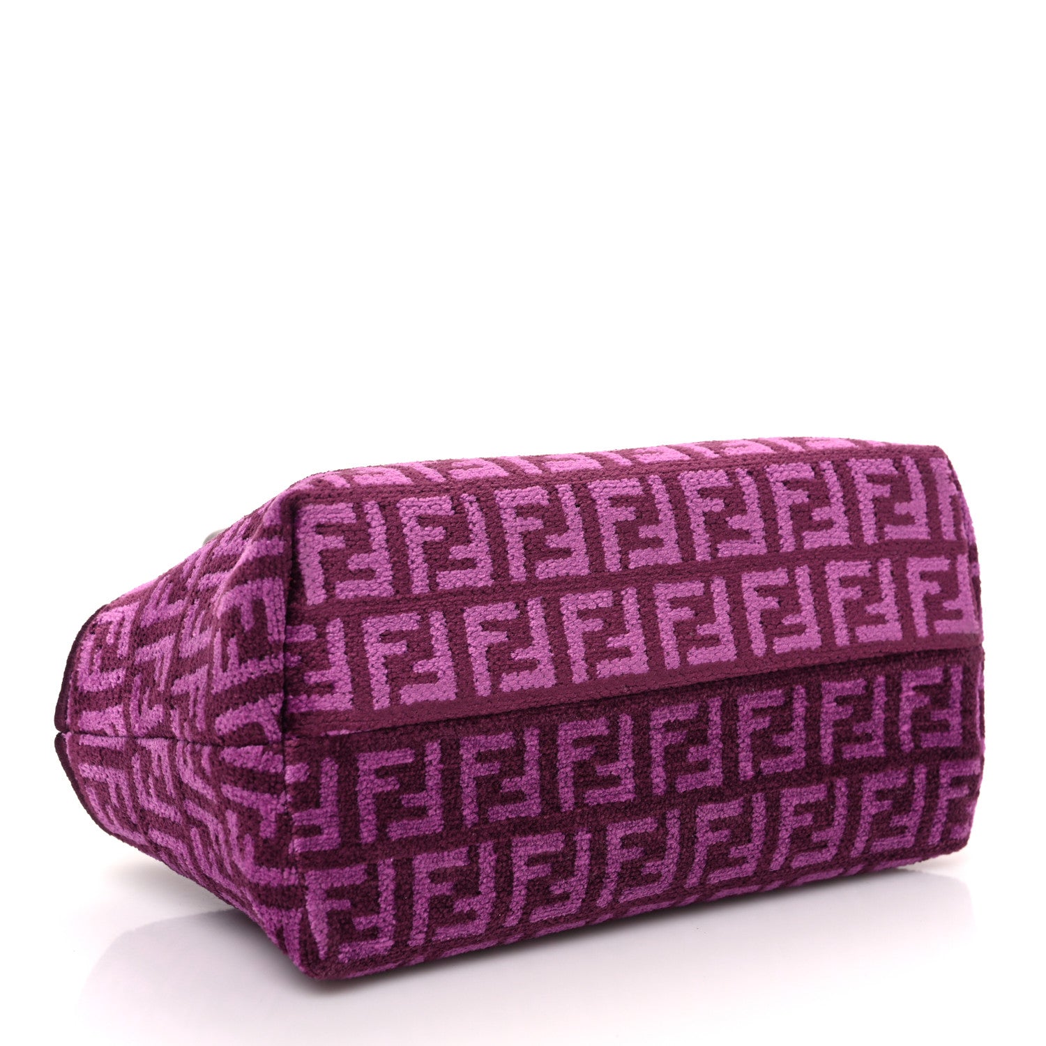 Fendi Chenille Vitello Micro FF Mini By The Way Top Handle Boston