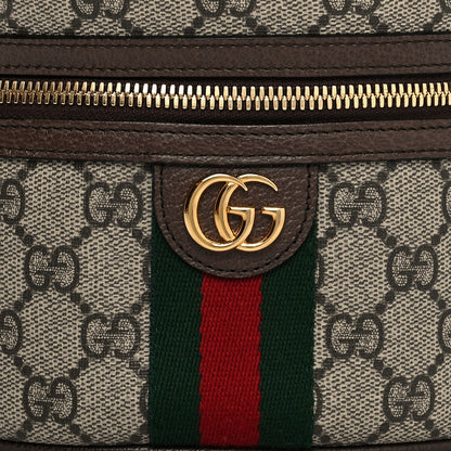 Gucci GG Supreme Monogram Textured Calfskin Web Ophidia Vanity Cosmetic Case Beige Ebony New Acero 8 of 11