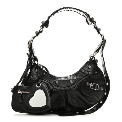 Balenciaga Agneau Arena Le Cagole Shoulder Bag XS Black 1 of 12