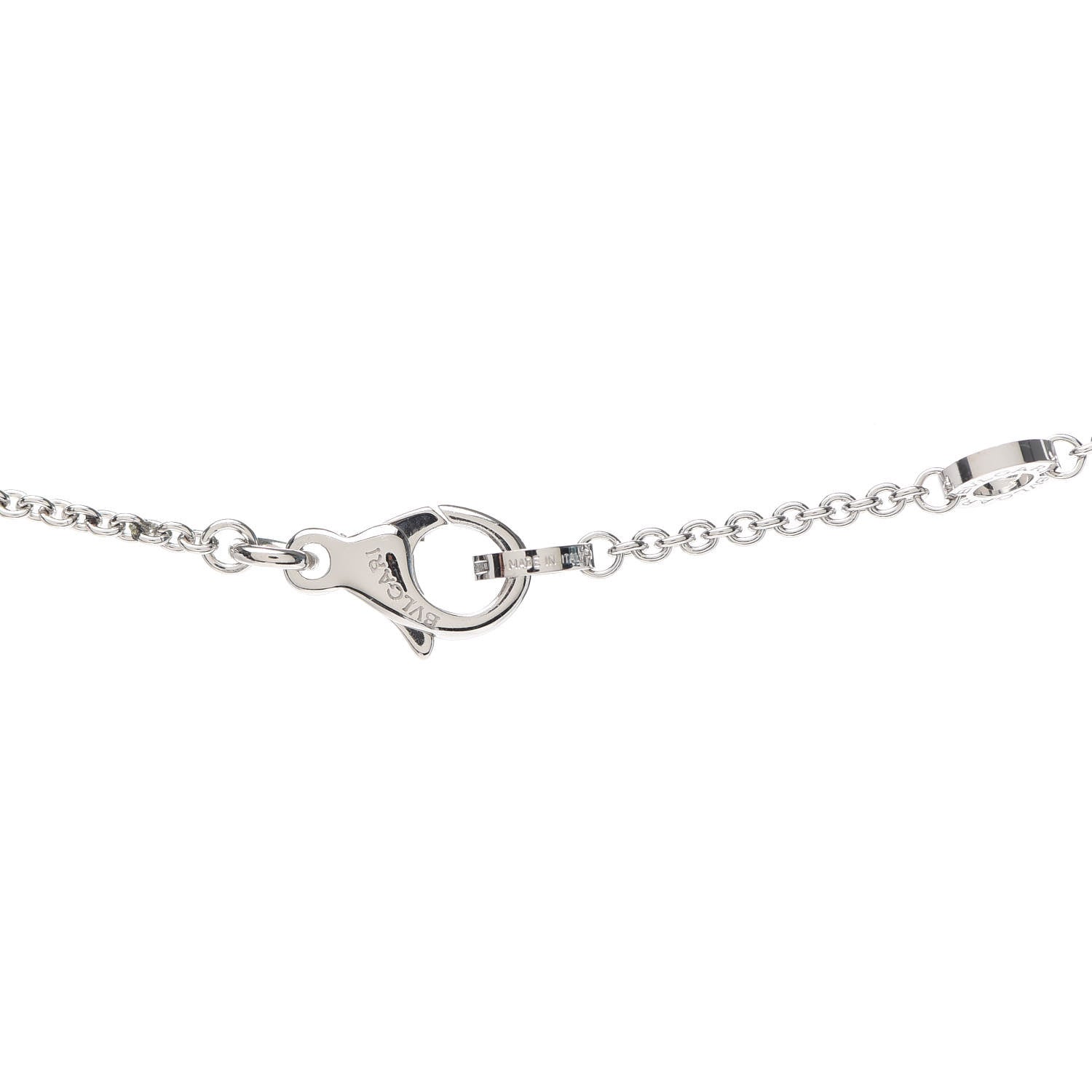 Bulgari 18K White Gold Diamond BVLGARI BVLGARI Link Pendant Necklace 4 of 7