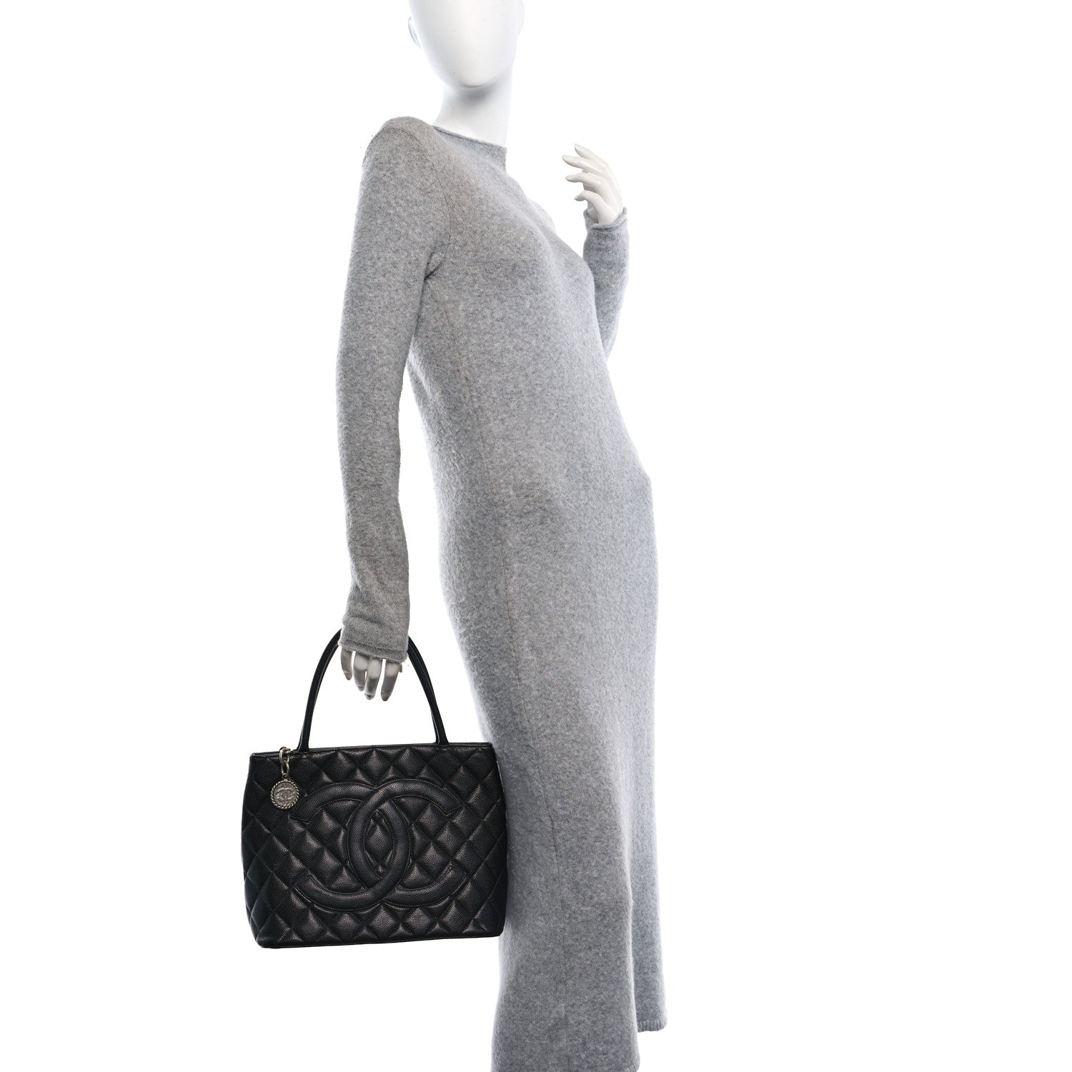 Chanel Caviar Quilted Medallion Tote Black 2 of 10