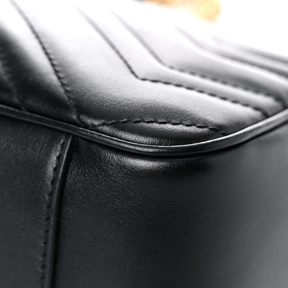 Gucci Calfskin Matelasse Medium GG Marmont Shoulder Bag Black 11 of 21