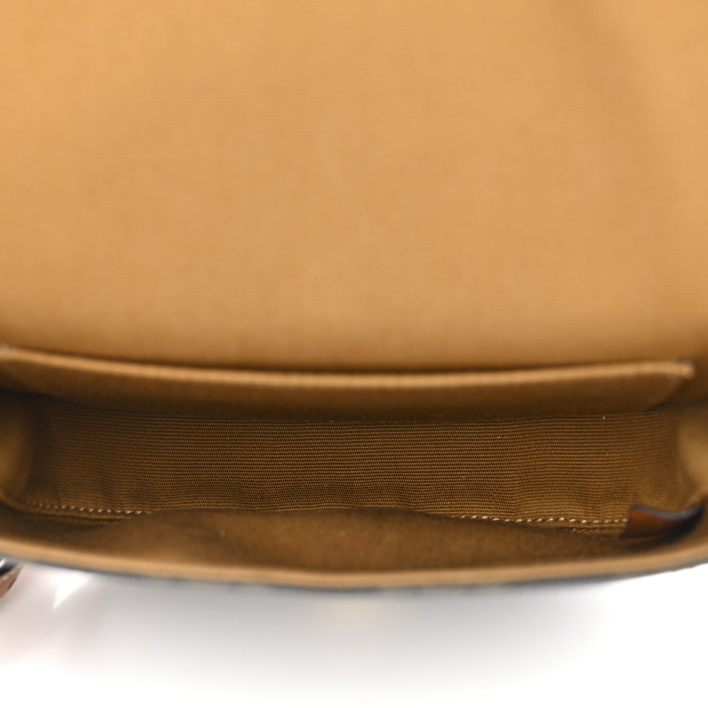 Canvas Calfskin Triomphe Mini Besace Tan