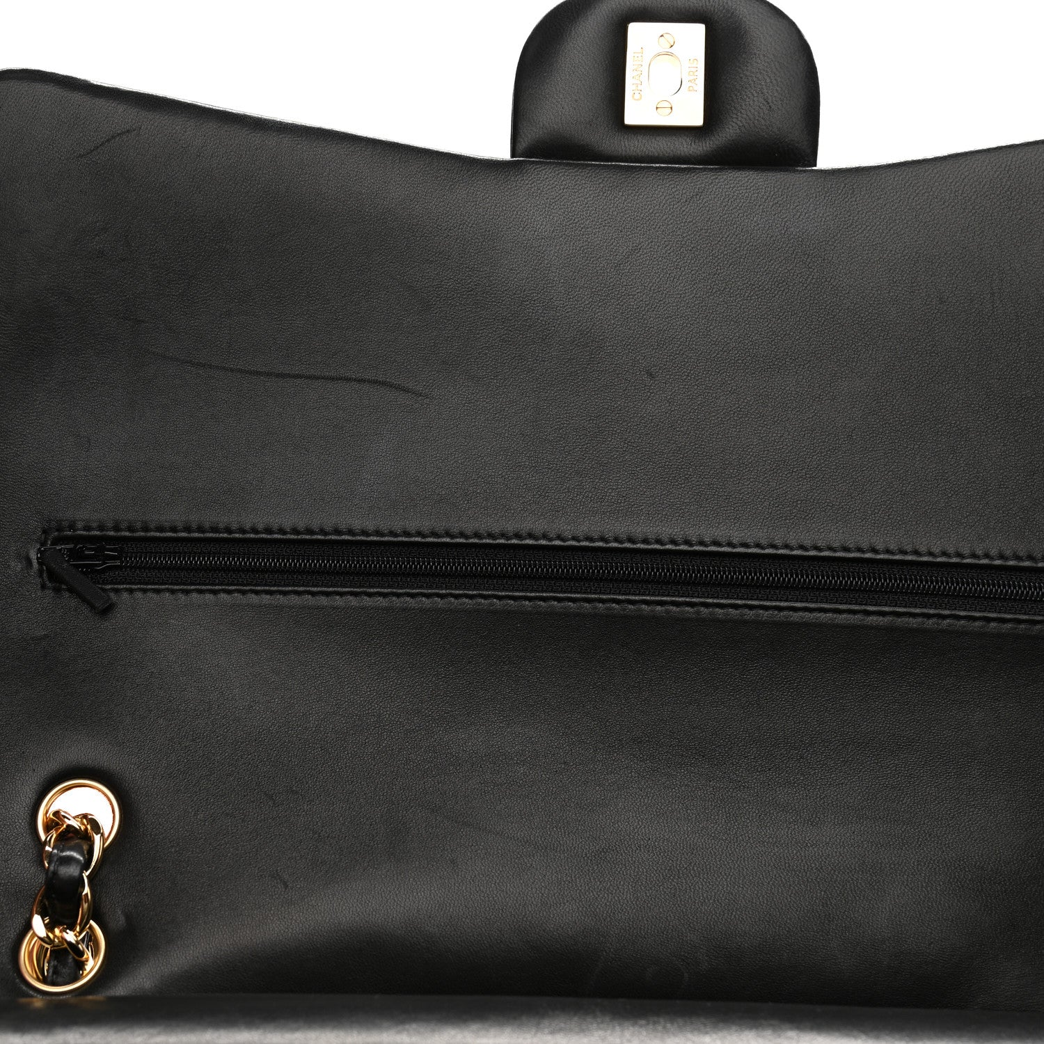 Chanel Lambskin Quilted Maxi Double Flap Black 11 of 13