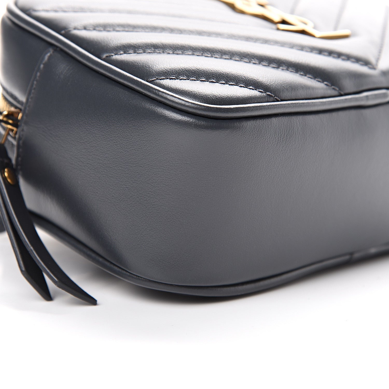 Saint Laurent Calfskin Matelasse Monogram Lou Belt Bag Smog 8 of 10