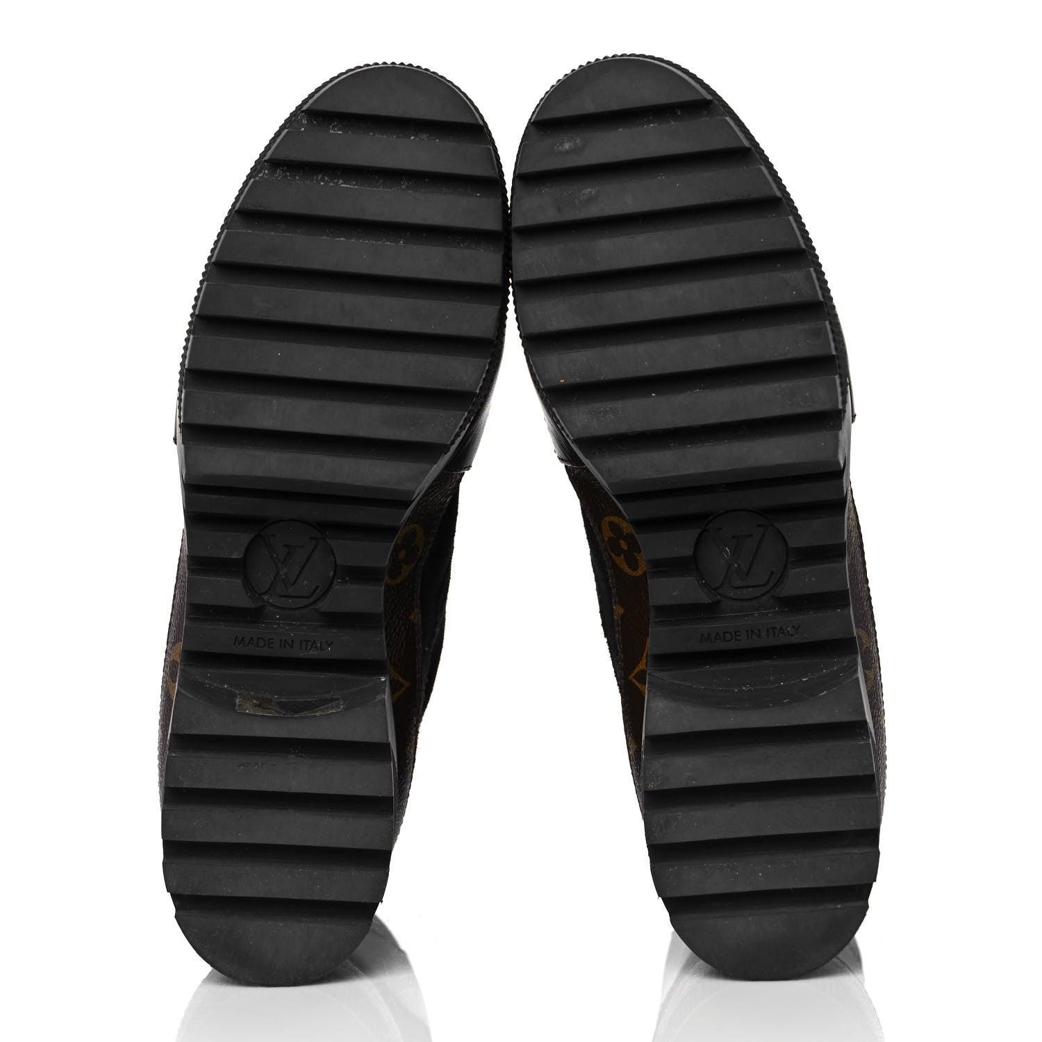 Louis Vuitton Suede Calfskin Monogram Laureate Platform Desert Boots 38.5 Black 5 of 7