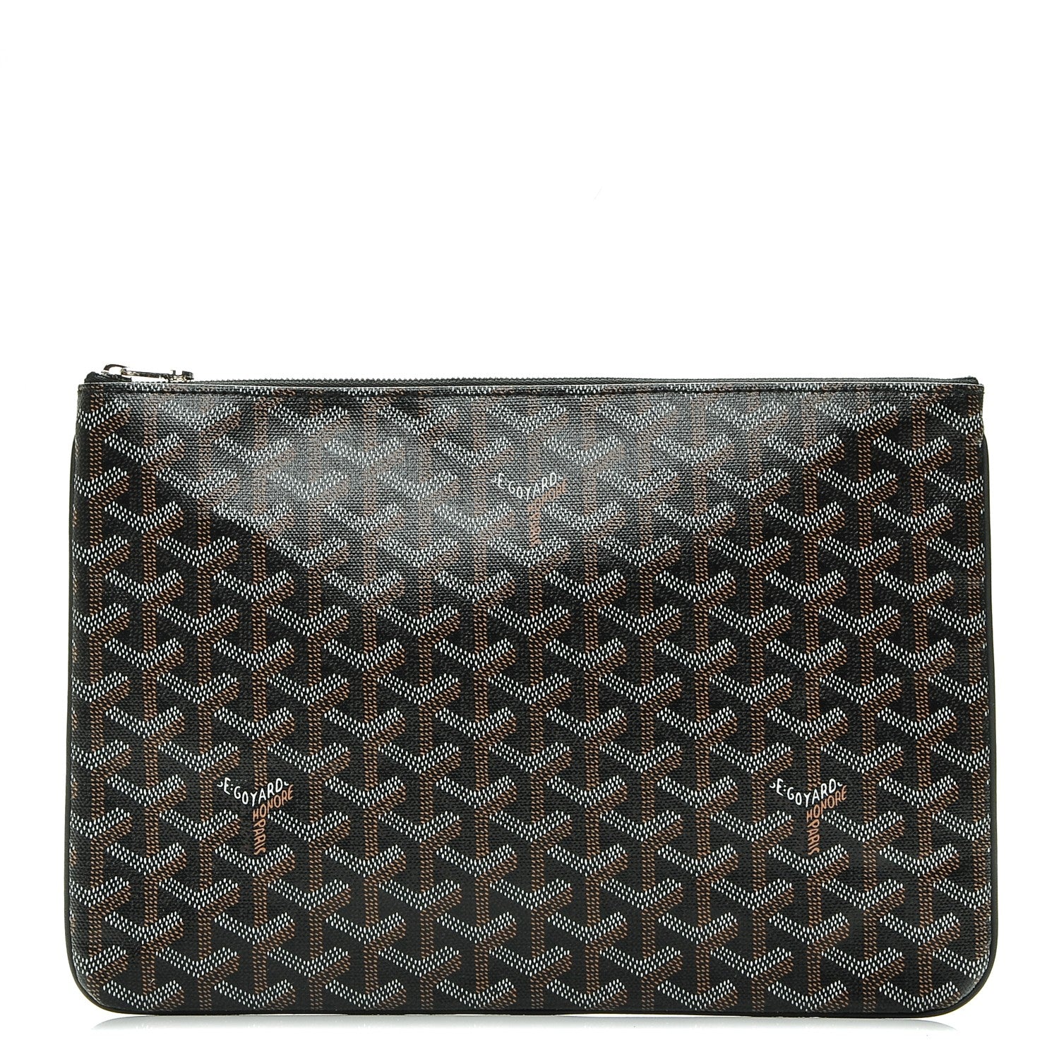 Goyard Goyardine Senat Pochette MM Black Gold 1 of 6