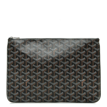 Goyard Goyardine Senat Pochette MM Black Gold 1 of 6