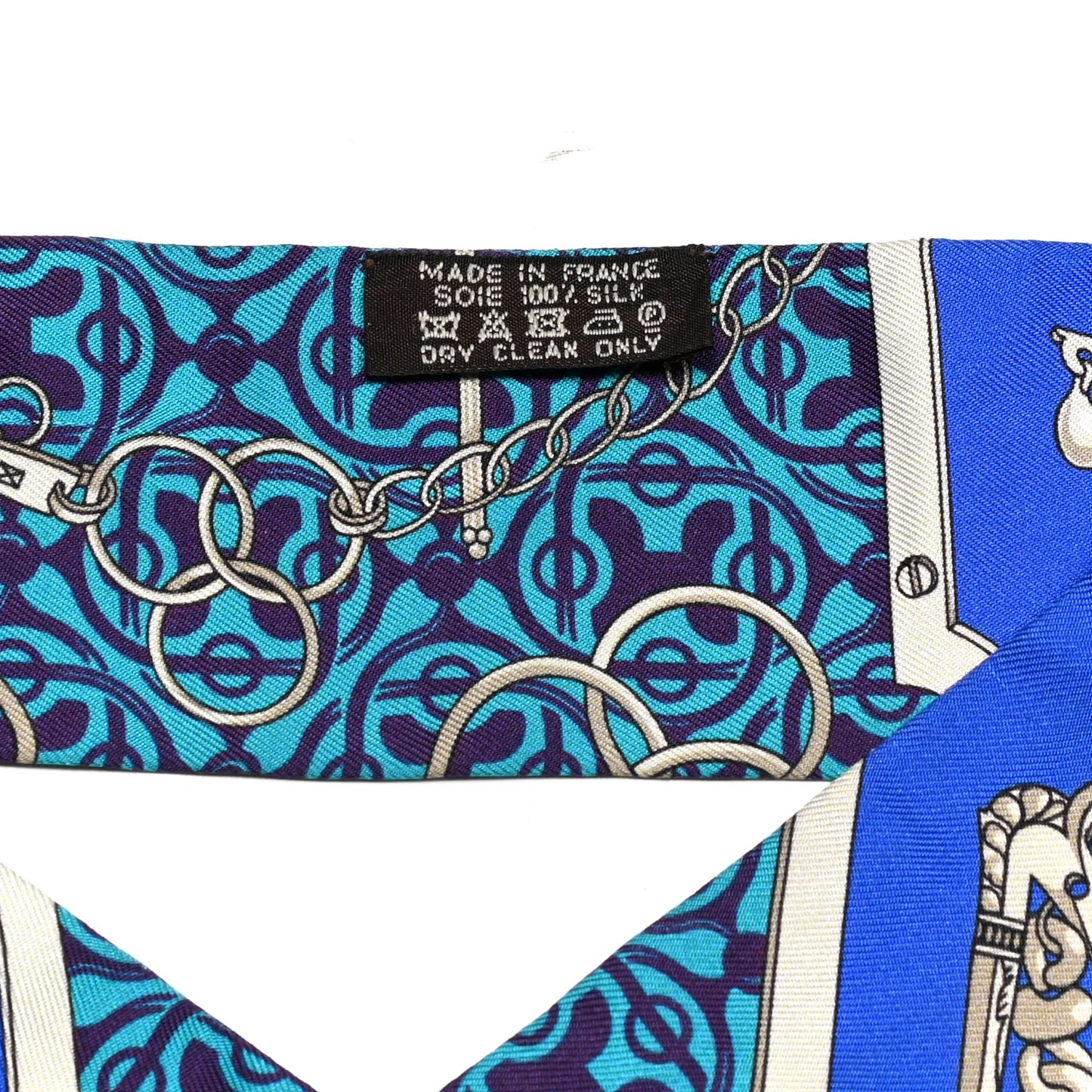 Silk Mors Et Gourmettes Remix Twilly Bleu Roy Turquoise Prune