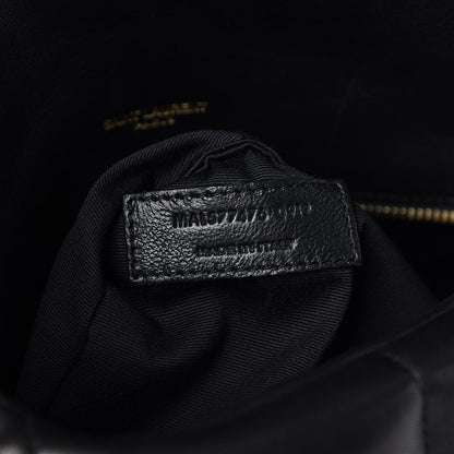 Saint Laurent Lambskin Quilted Small Loulou Puffer Monogram Chain Satchel Black 7 of 12