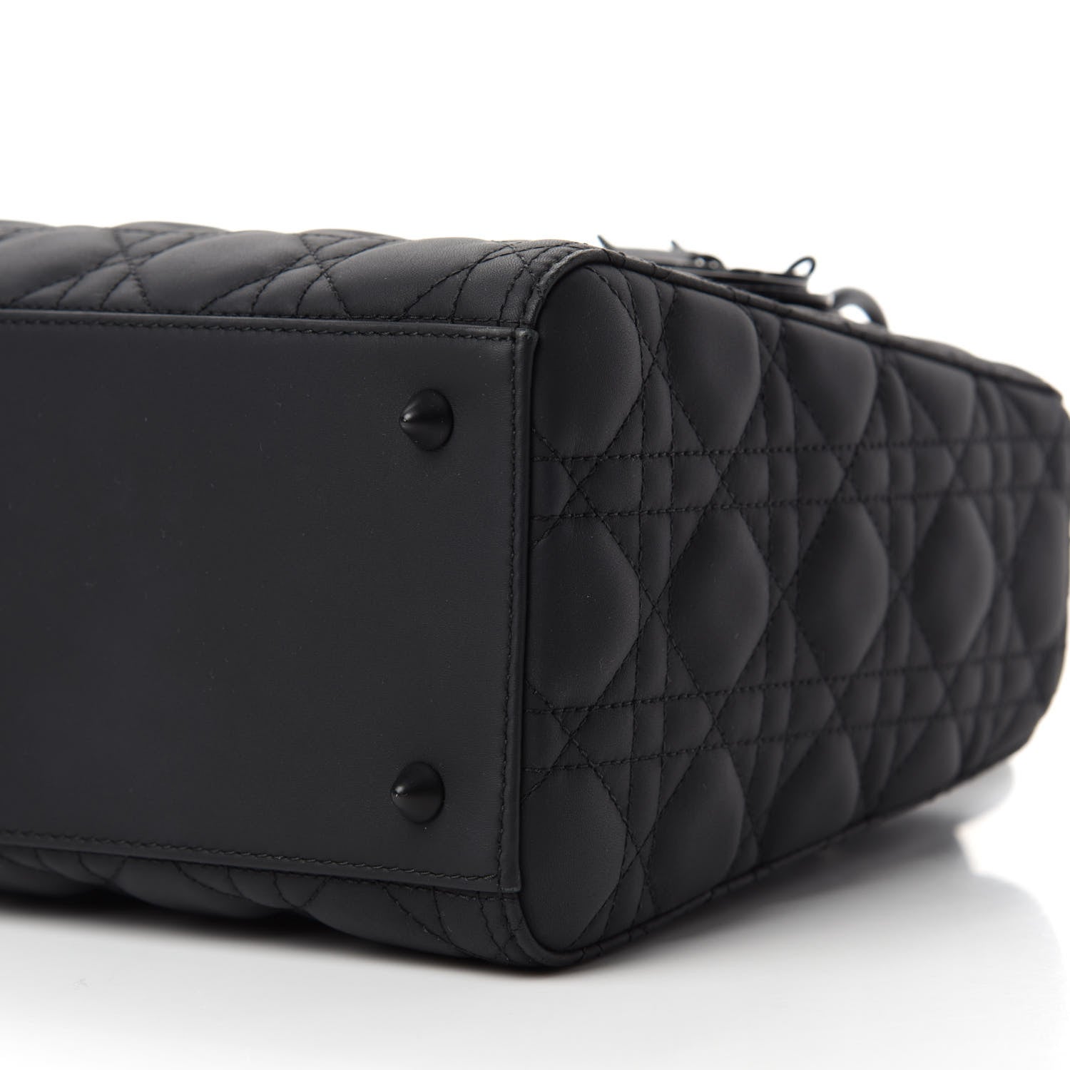 Christian Dior Ultra Matte Calfskin Cannage Medium Lady Dior Black 7 of 11