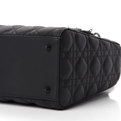 Christian Dior Ultra Matte Calfskin Cannage Medium Lady Dior Black 7 of 11