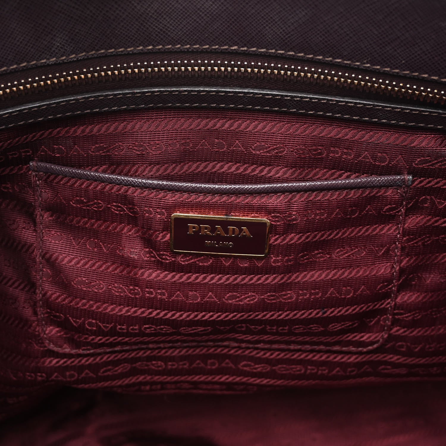 Prada Saffiano Large Galleria Double Zip Tote Bordeaux 7 of 14