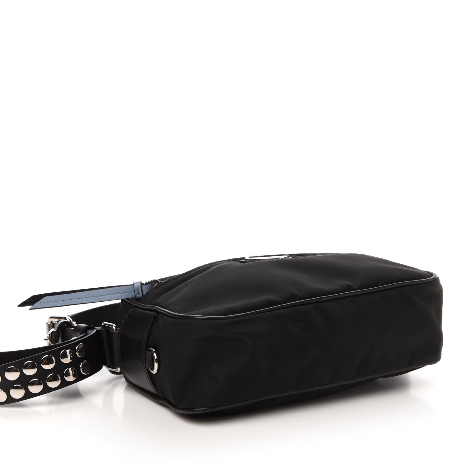 Prada Tessuto Nylon Studded New Vela Shoulder Bag Black Astrale 4 of 10