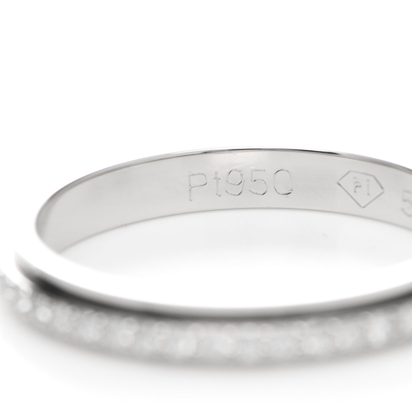 Platinum Diamond Possession Wedding Band Ring 52 6
