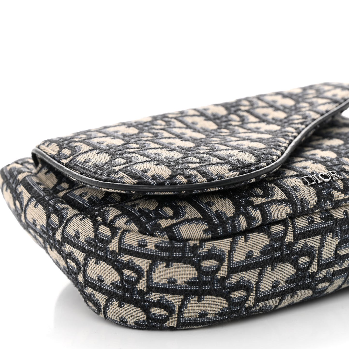 Oblique World Tour Saddle Belt Bag Beige Black