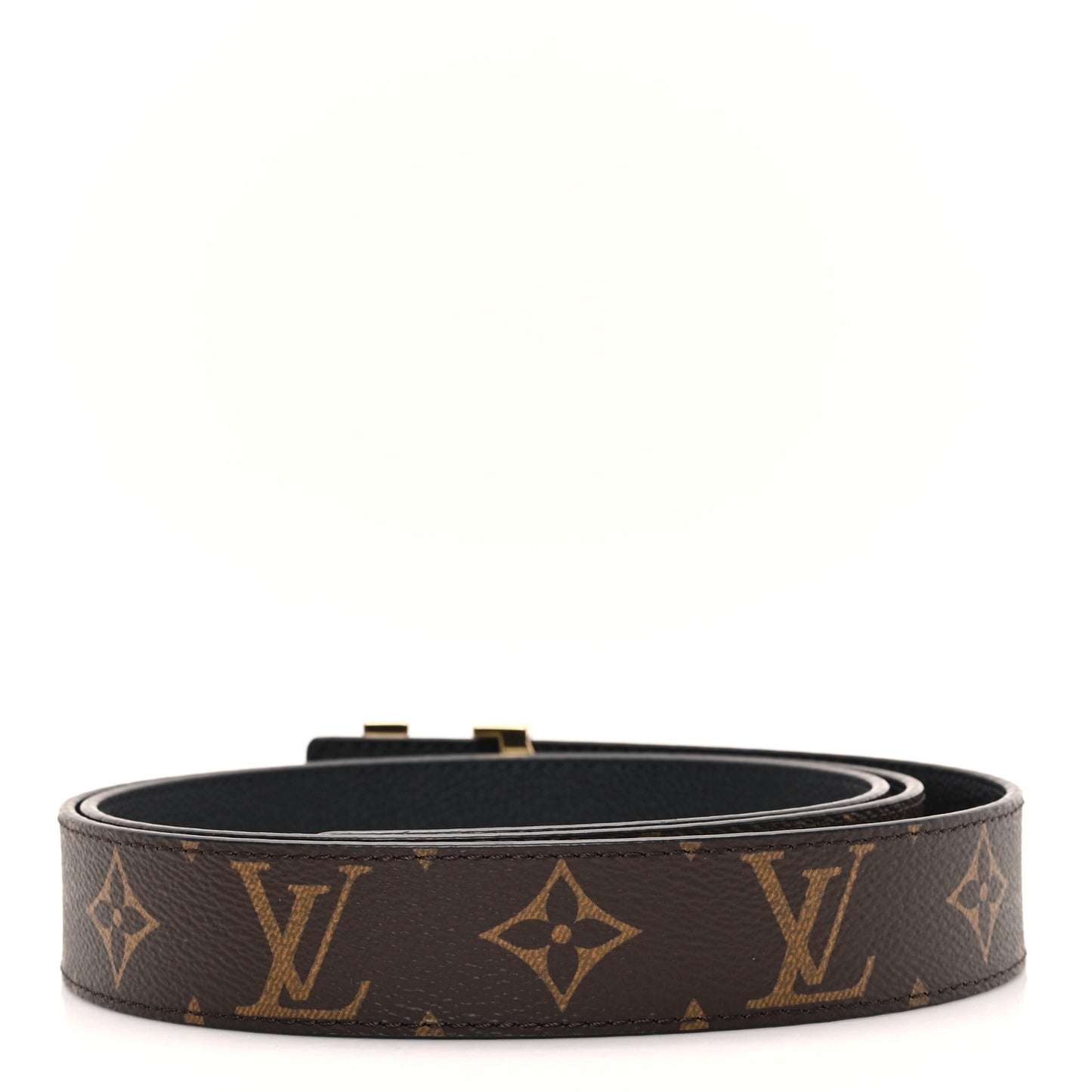 Monogram Calfskin 40mm LV Initiales Reversible Belt 110 44 Black
