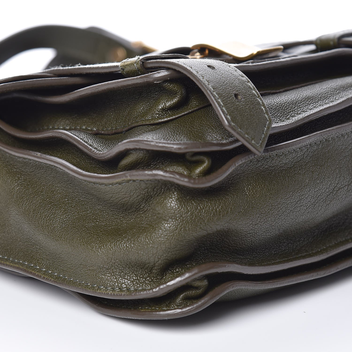 Proenza Schouler Lambskin PS1 Mini Pouch Messenger Bag Military 8 of 9