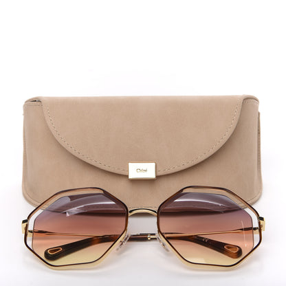 Chloe Poppy Geometric Sunglasses CE132S Havana Brown 7 of 7