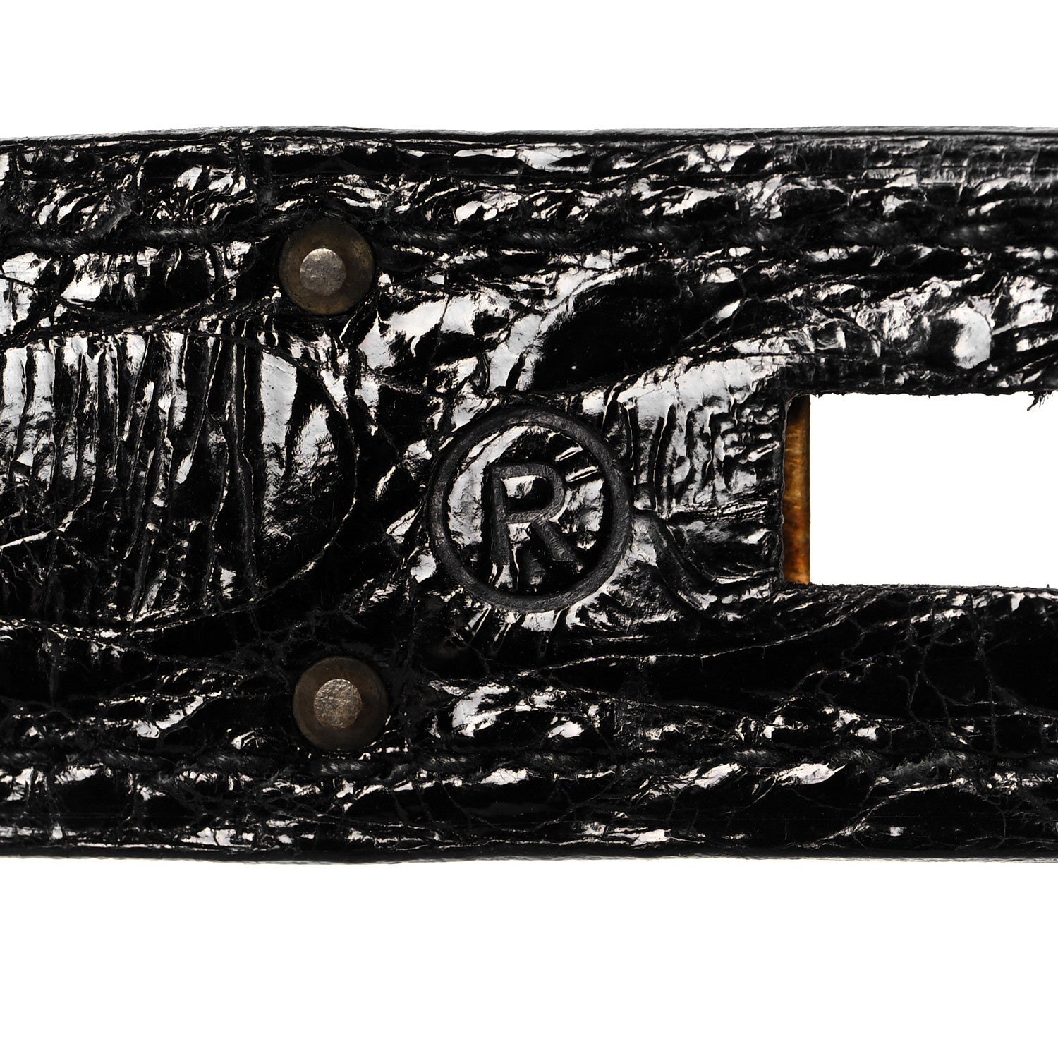 Hermes Shiny Alligator Kelly Sellier 28 Black 8 of 20