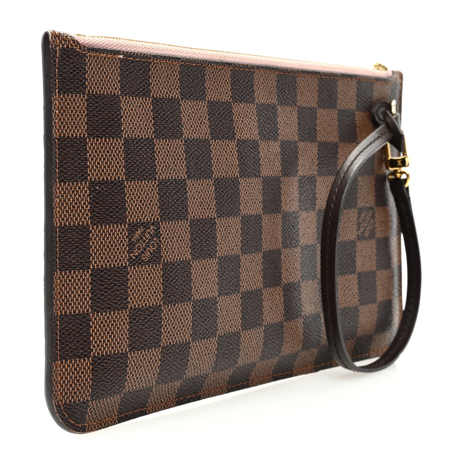 Louis Vuitton Damier Ebene Neverfull MM GM Pochette Rose Ballerine 3 of 7