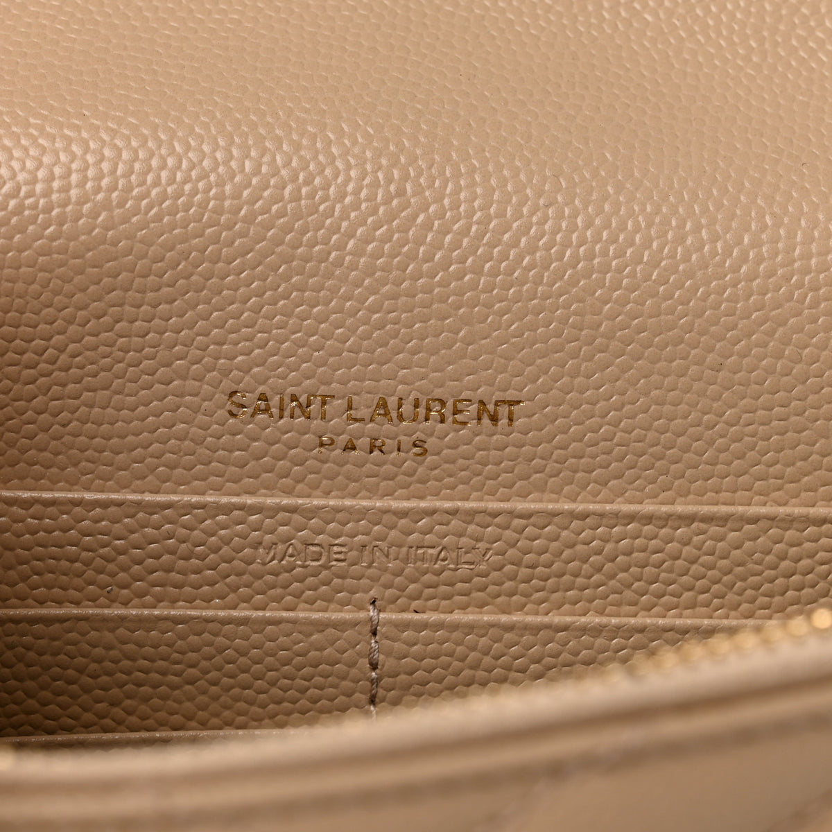 Grain De Poudre Matelasse Chevron Monogram Envelope Chain Wallet Nude Powder