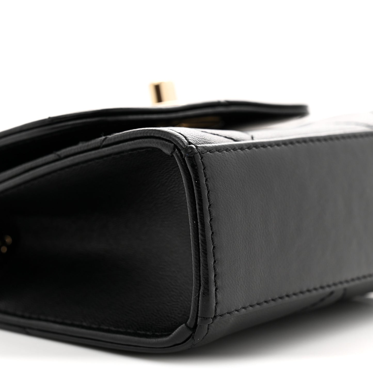 Lambskin Quilted Mini Trendy CC Chain Wallet Black