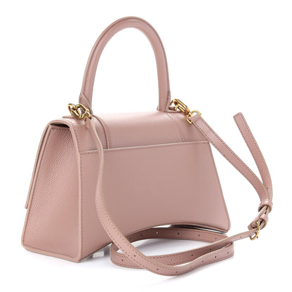 Balenciaga Grained Calfskin Small Hourglass Top Handle Bag Nude Beige 3 of 8